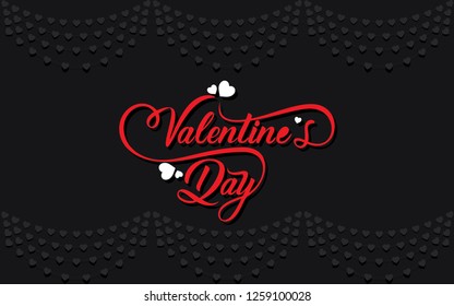 creative valentines day greeting card design by artistic typography