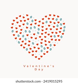 creative valentines day love heart background for event celebration vector