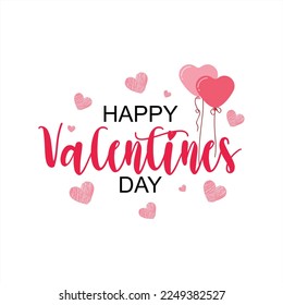 Creative valentine's day typography poster. Romantic composition with hearts. Wallpaper, flyers, invitation, posters, banners