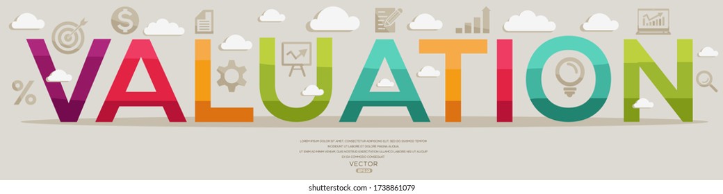 Creative (valuation) Design,letters and icons,Vector illustration.
