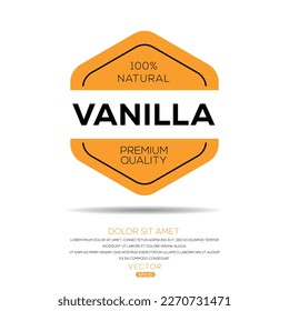 Creative (Vanilla), Vanilla label, vector illustration.