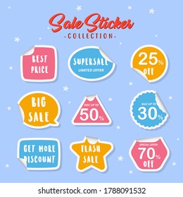 creativa colección de diseño vectorial de autoadhesivo de varias ventas, se puede usar para hacer afiches