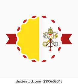 Creative Vatican Flag Emblem Badge