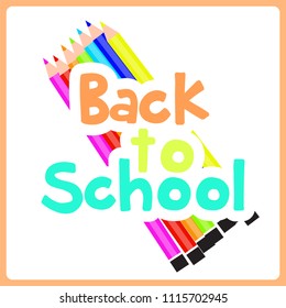 creative vector abstract for Back to School with creative design illustration in a background.