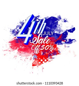 creative vector abstract or Banners for 4th of July Sale with nice and creative hat illustration in a crisp red background. 