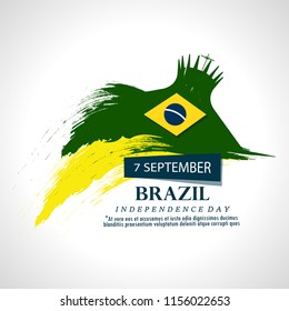 Creative vector abstract for Brazil's independence day on september 7 with the colors and symbol of the country's flag