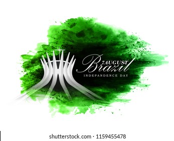 Creative vector abstract for Brazil's independence day on september 7 with the colors and symbol of the country's flag