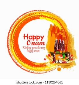 creative vector abstract for Happy Onam with nice and beautiful design sale banner illustration in a background.
