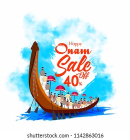 Creative vector abstract for Happy Onam festival of South India Kerala with snakeboat race in Onam celebration. Creative vector abstract for Happy Onam festival of South India Kerala with snakeboat race in Onam celebration.