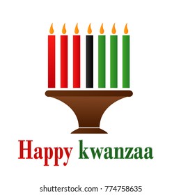 Creative vector abstract illustration symbol for happy kwnzaa