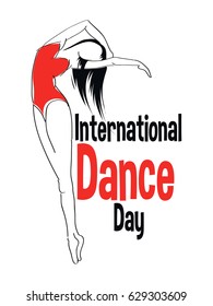 creative vector abstract for International  Dance Day with nice and creative design illustration.