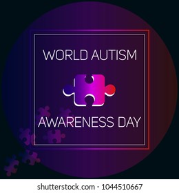 Creative vector abstract for World Autism Awareness Day  Holiday event for people and autism 