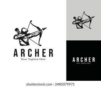 creative vector archer logo. white background