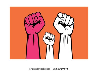 Creative Vector Art for Activism and Social Justice, human fist, protest art, rebel spirit, freedom fight, hand gesture, activism symbol, equality rights, empowerment message, struggle hands