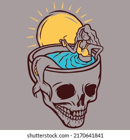 Creative vector art by illustration. Vector design made for t shirt printing.