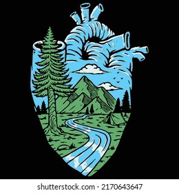 Arte vectorial creativo por ilustración. Diseño vectorial hecho para la impresión de camisetas.