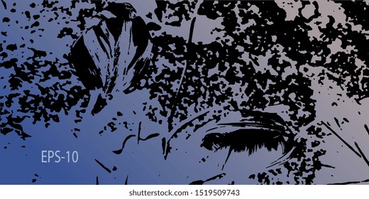 Creative vector background for banner and flyer. Designer decorative cover. Vector graphics. Abstract vintage background. Spotted textured background. Spots and blots. Obsolete surface