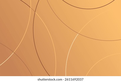Creative vector background in brown orange color with artistic curved lines, perfect for graphic projects and personal branding.