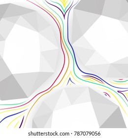 Creative vector background with colorful lines.