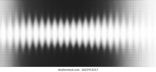 Creative Vector Background with Halftone Glass Texture and Lined Gradient Pattern. Abstract Dot Design for Graphic Artistic Poster or Decorative Screen Print.