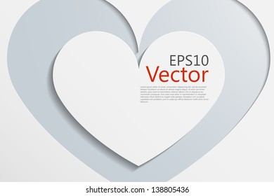 creative vector background with heart, eps10