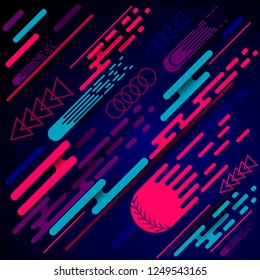 Creative vector background with stylized baseball ball in motion.
