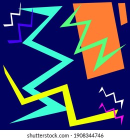 Creative Vector Background, Background template with copy space for text and image design with abstract colored shapes in isolation on a dark background