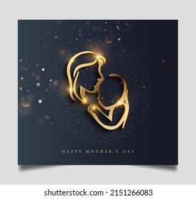 creative vector, banner or poster for Happy Mothers Day, Indian Festival concept. 