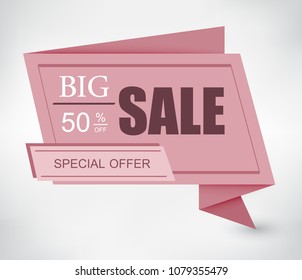 Creative vector banner. Sale banner template.