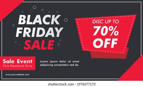 Creative vector of Black friday sale banner, Perfect for social media post, background and web internet ads.