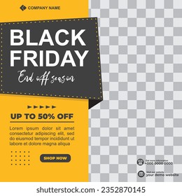 Creative vector of Black friday sale banner, Perfect for social media post, background and web internet ads.