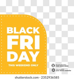 Creative vector of Black friday sale banner, Perfect for social media post, background and web internet ads.