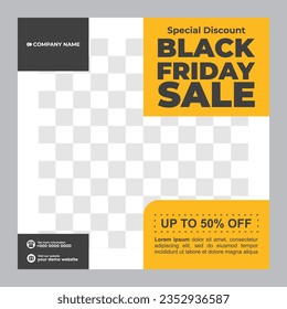 Creative vector of Black friday sale banner, Perfect for social media post, background and web internet ads.