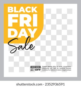 Kreative Vektorgrafik von Black Friday Verkauf Banner, Perfekt für Social Media Post, Hintergrund und Web-Werbung.