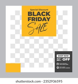 Creative vector of Black friday sale banner, Perfect for social media post, background and web internet ads.