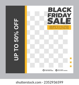 Creative vector of Black friday sale banner, Perfect for social media post, background and web internet ads.