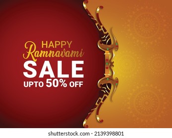 Creative vector bow for happy ram navami background