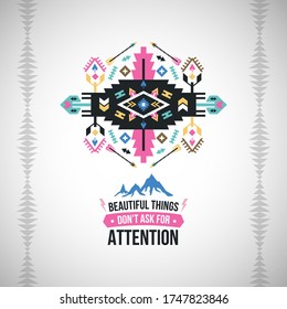 Creative vector bright boho logotype