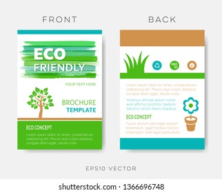 Creative vector brochure eco friendly design template