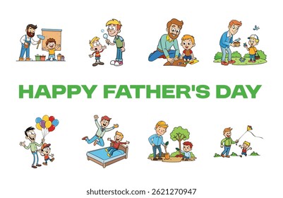 Creative vector bundle design for father’s day	
