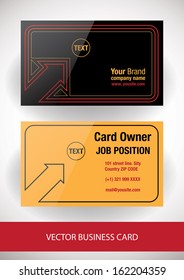 creative vector business card. front and back side
