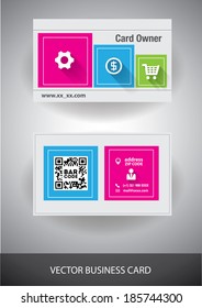 tarjeta de negocio de vector creativo. lado delantero y trasero