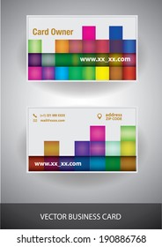 creative vector business card. front and back side