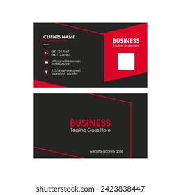 Creative vector business card template design for corporate company professional. Modern visiting card template layout.