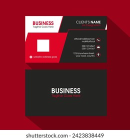 Creative vector business card template design for corporate company professional. Modern visiting card template layout.