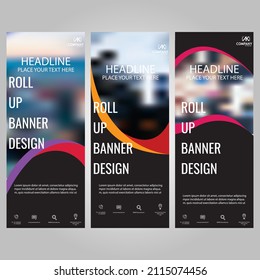 Creative Vector Business Roll up banner design