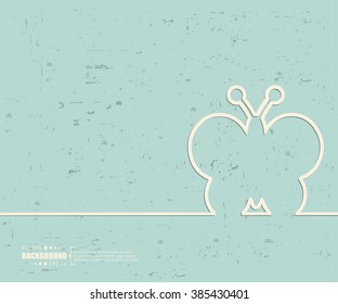 Creative vector butterfly. Art illustration template background. For presentation, layout, brochure, logo, page, print, banner, poster, cover, booklet, business infographic, wallpaper, sign, flyer.