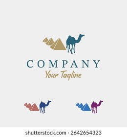 Modelo de design de logotipo de Camel Vetor criativo.  