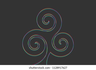 Creative vector celtic. One line style illustration