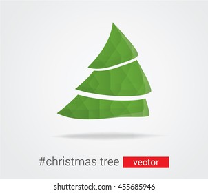Creative vector Christmas tree with floating effect and for design, eps10